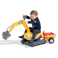 Grävmaskin Super Builder m/släp Gul Falk